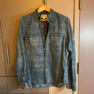 RRL Western Shirt (new) Reverse Navajo Pattern
